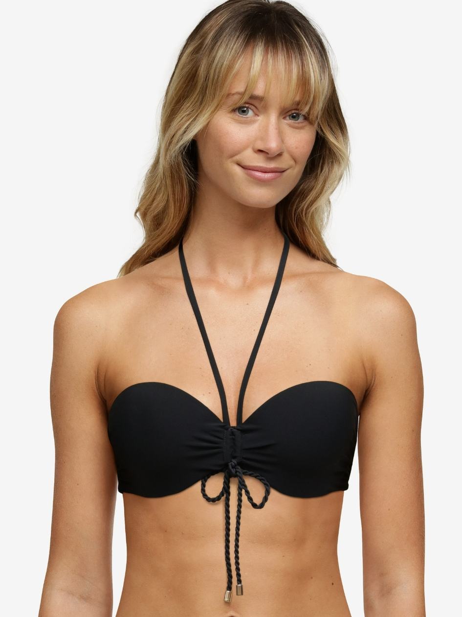 Black Women Chantelle Inspire Bandeau Swim Bikini Tops | RGG1267EJ