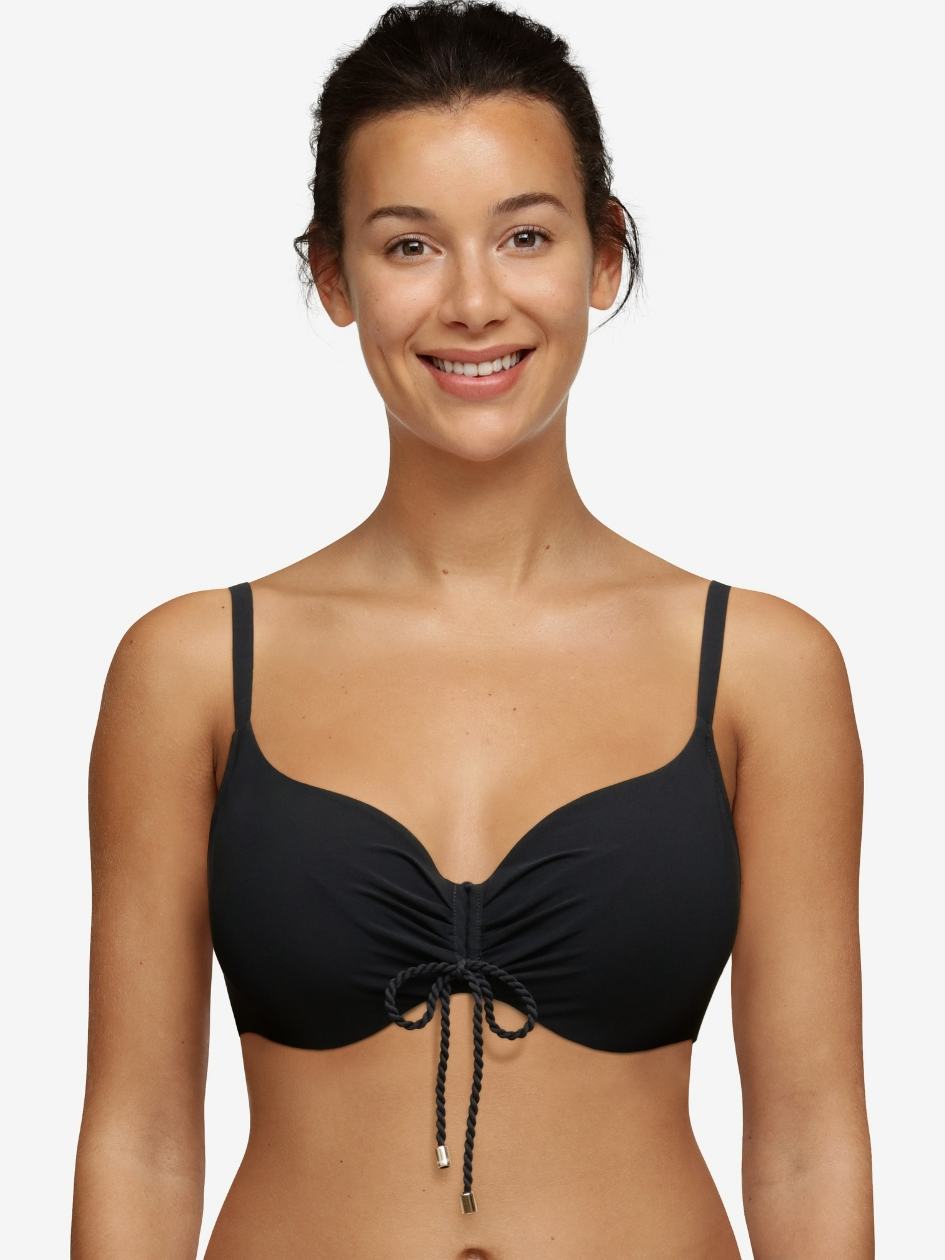 Black Women Chantelle Inspire Full Coverage Underwire Swim Bikini Tops | BZO2368IF