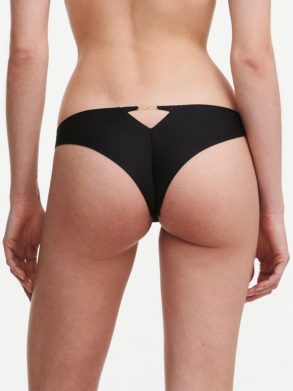 Black Women Chantelle MetallX Thong Panty | LIQ6187US