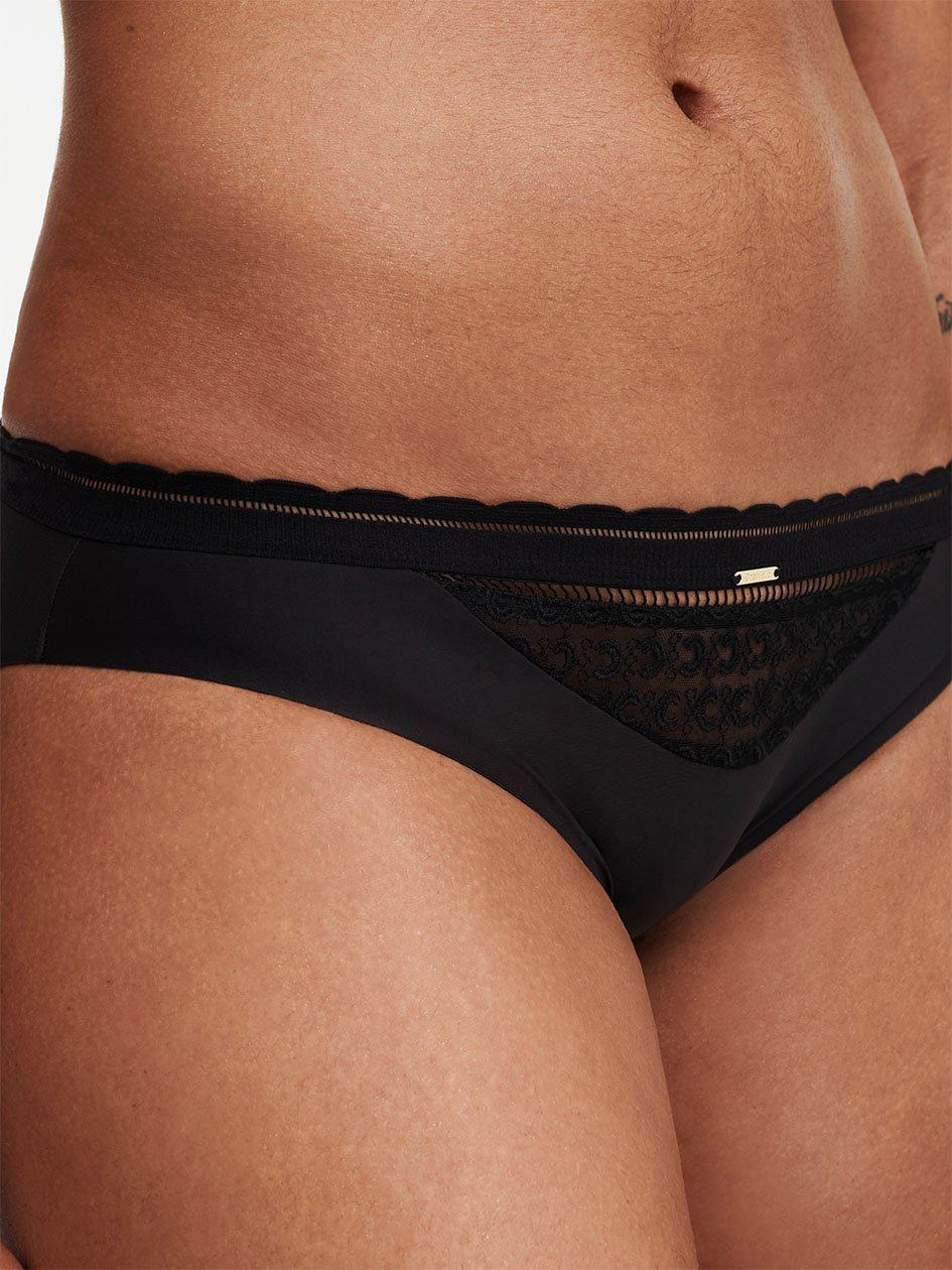 Black Women Chantelle Monogram Bikini Bottoms | XLT7828TT