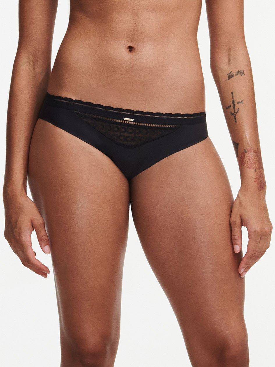 Black Women Chantelle Monogram Bikini Bottoms | XLT7828TT