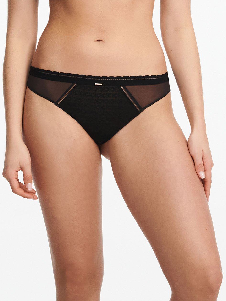 Black Women Chantelle Monogram Cheeky Bikini Panty | HPW6112TR