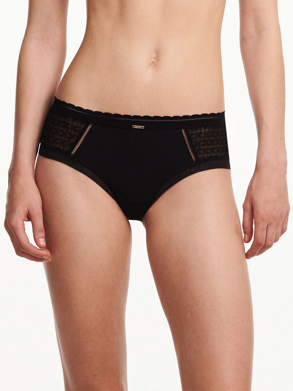 Black Women Chantelle Monogram Hipster Panty | PWT6026XZ