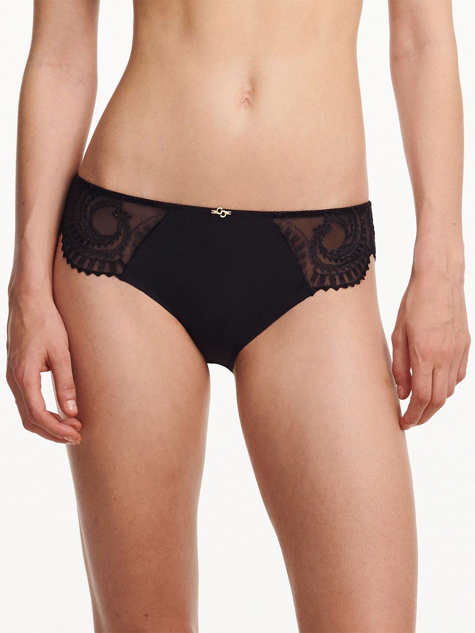 Black Women Chantelle Mystic Dream Lace Bikini Bottoms | PKR8422AJ