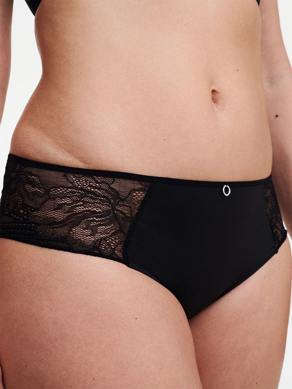 Black Women Chantelle Naya Lace Hipster Panty | DYB7174TT