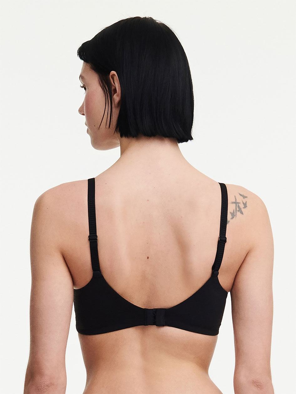 Black Women Chantelle Naya Lace Wireless Unlined Bra | LAO8510HK