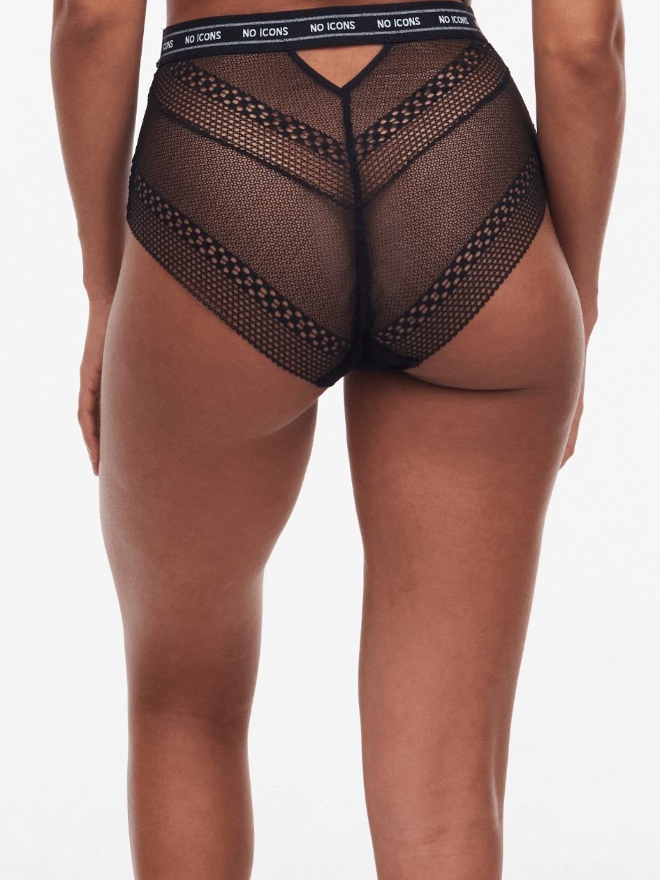 Black Women Chantelle No Icons High Waist Full Briefs | GKM2363ZQ