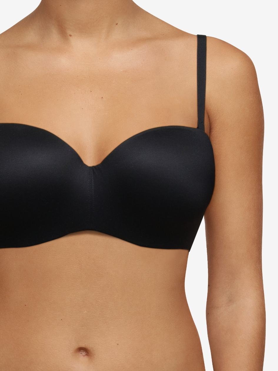 Black Women Chantelle Norah Comfort Strapless Convertible Bras | QOH8779TA