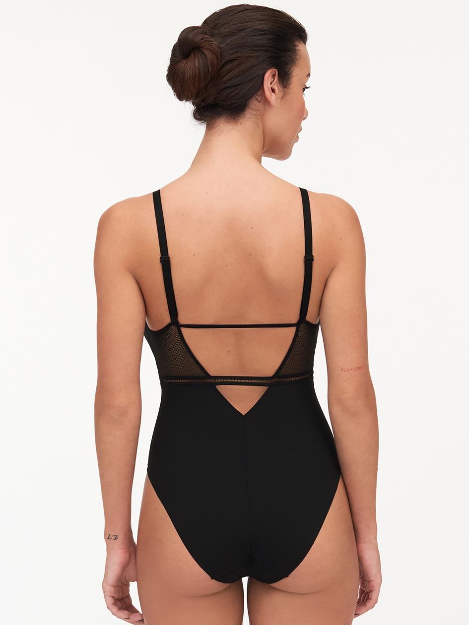 Black Women Chantelle Olivia Bodysuit | FKY8053VB