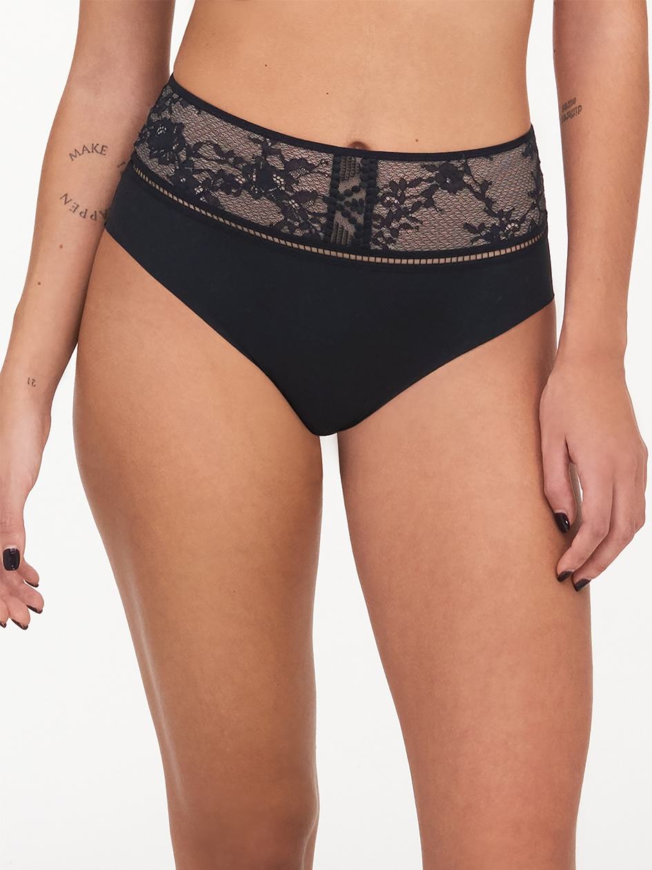 Black Women Chantelle Olivia High Waist Briefs | EFE2427YO