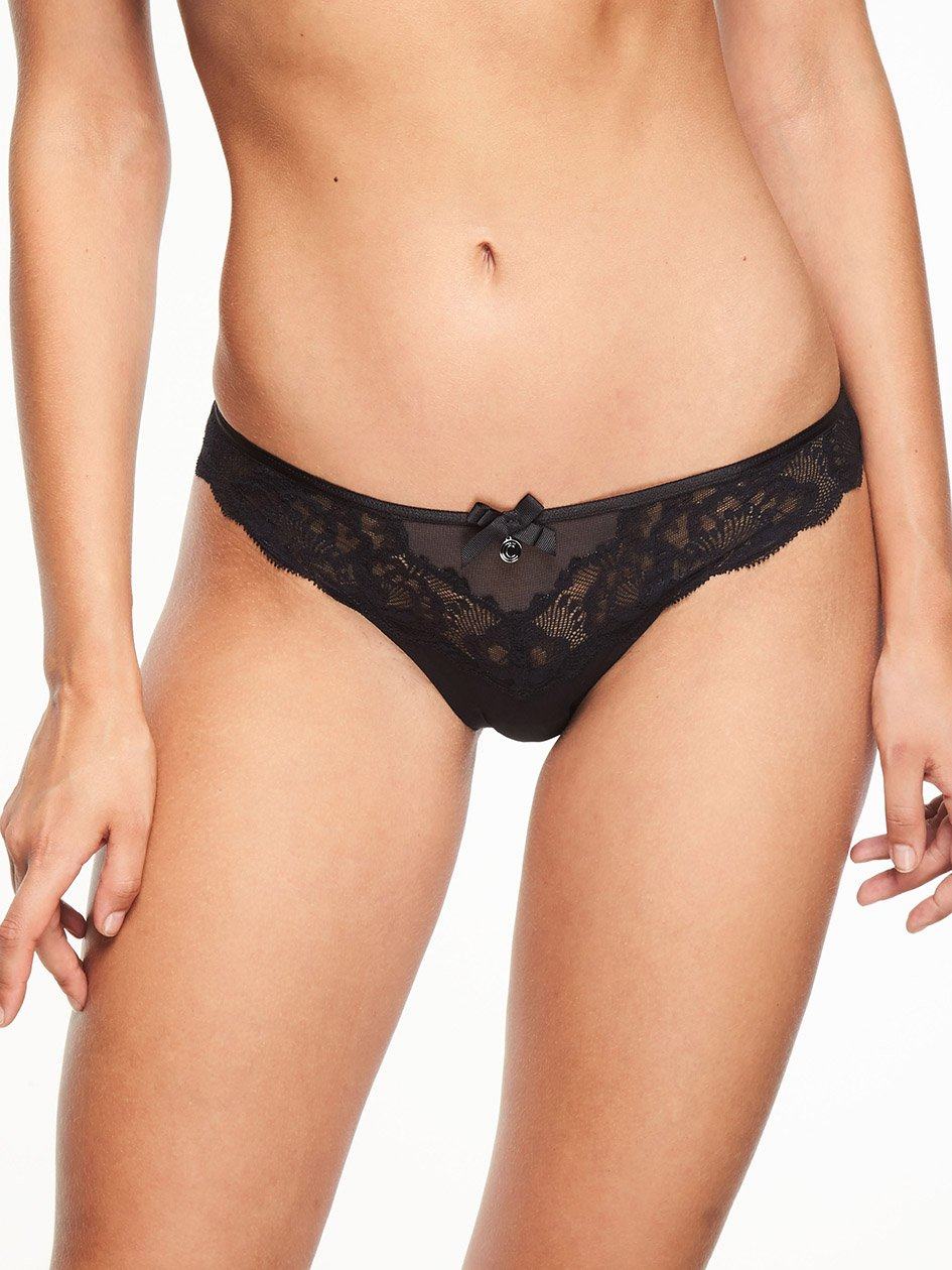 Black Women Chantelle Orangerie Bikini Bottoms | OMQ4156IO