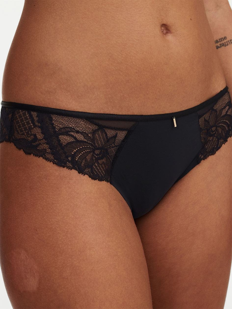 Black Women Chantelle Orangerie Dream Thong Panty | CYI5182JJ