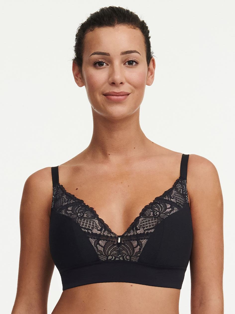 Black Women Chantelle Orangerie Dream Wireless Bras | SUN8352RT