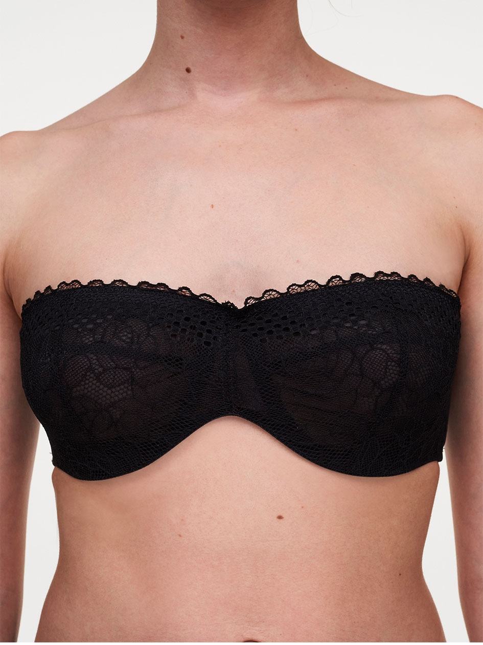 Black Women Chantelle Pila Bandeau Underwire Bras | TTO9871QW