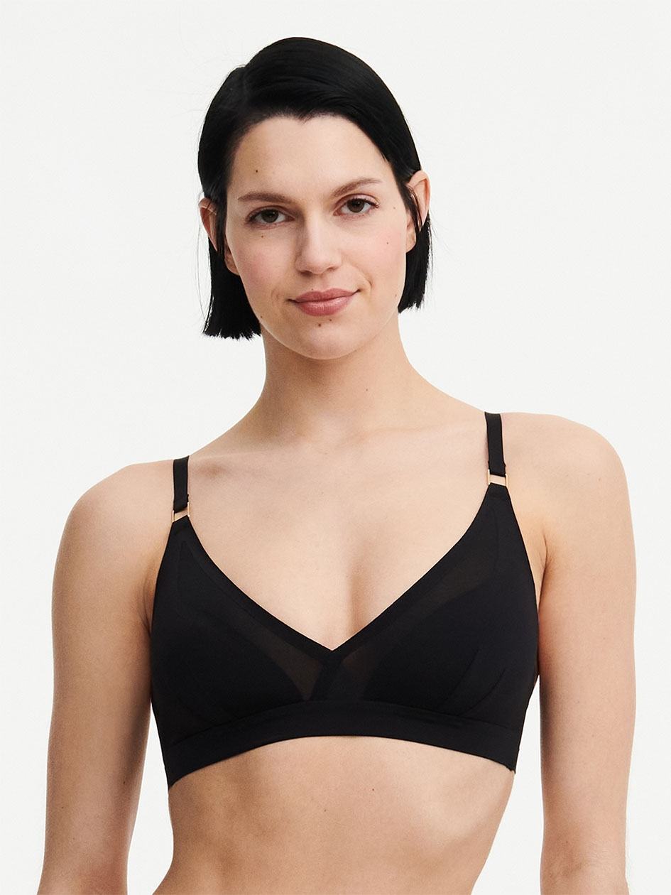 Black Women Chantelle Pure Light Wireless Bras | FEE7247VJ