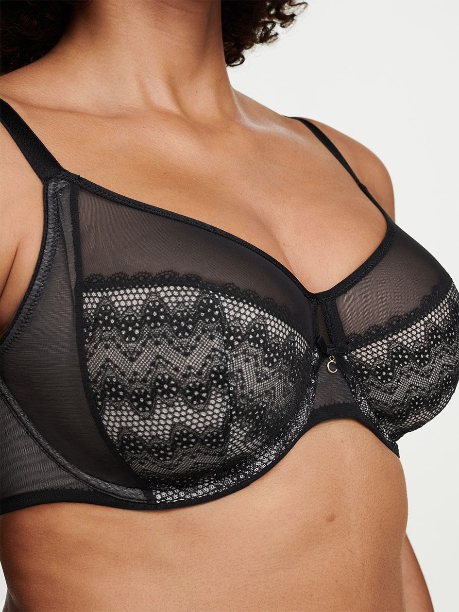 Black Women Chantelle Revele Moi Perfect Fit Underwire Bras | ATZ7656WY