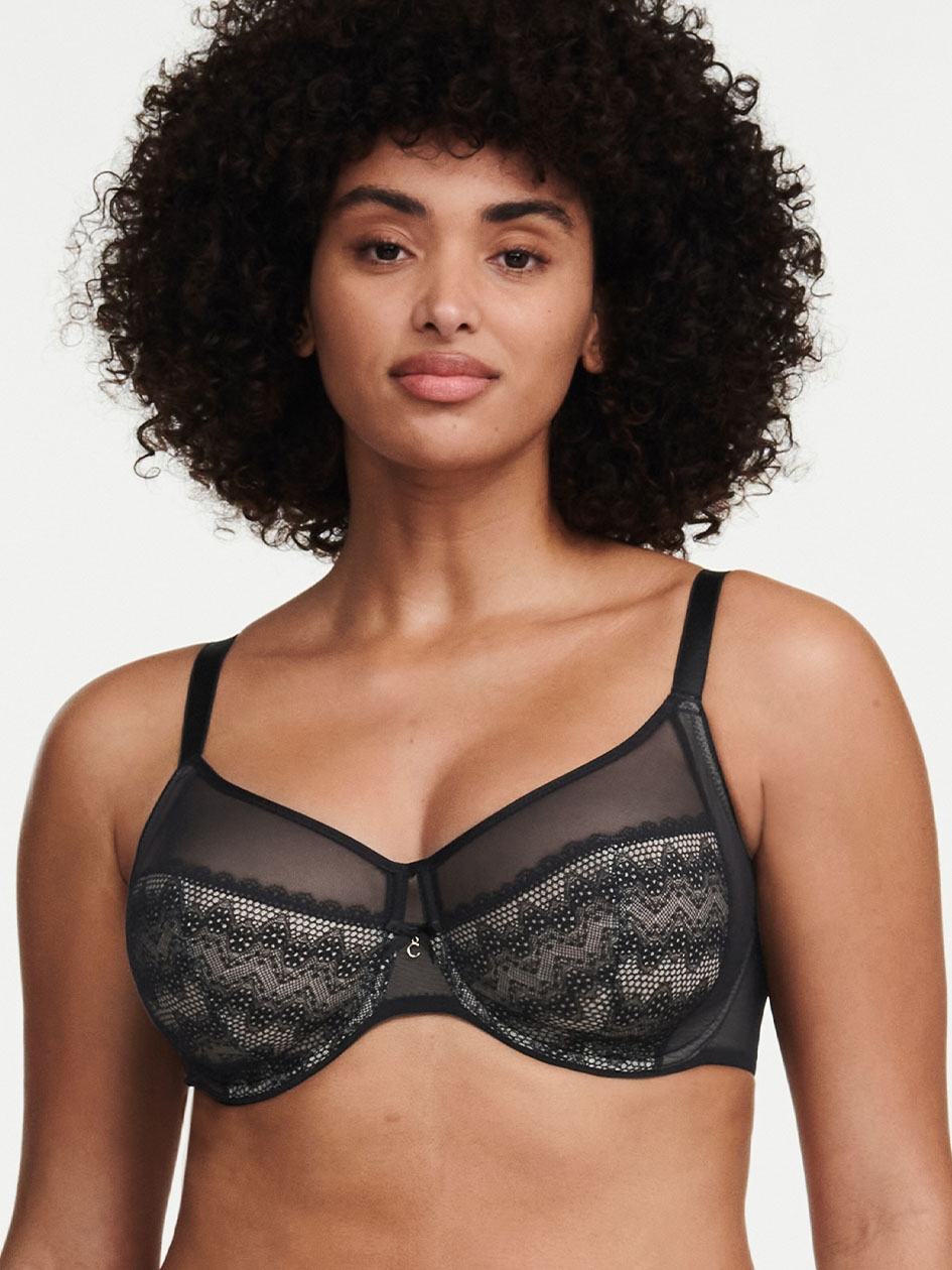 Black Women Chantelle Revele Moi Perfect Fit Underwire Bras | ATZ7656WY