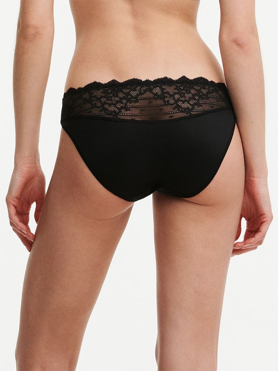 Black Women Chantelle Rive Gauche Lace Bikini Panty | BFK3158QF