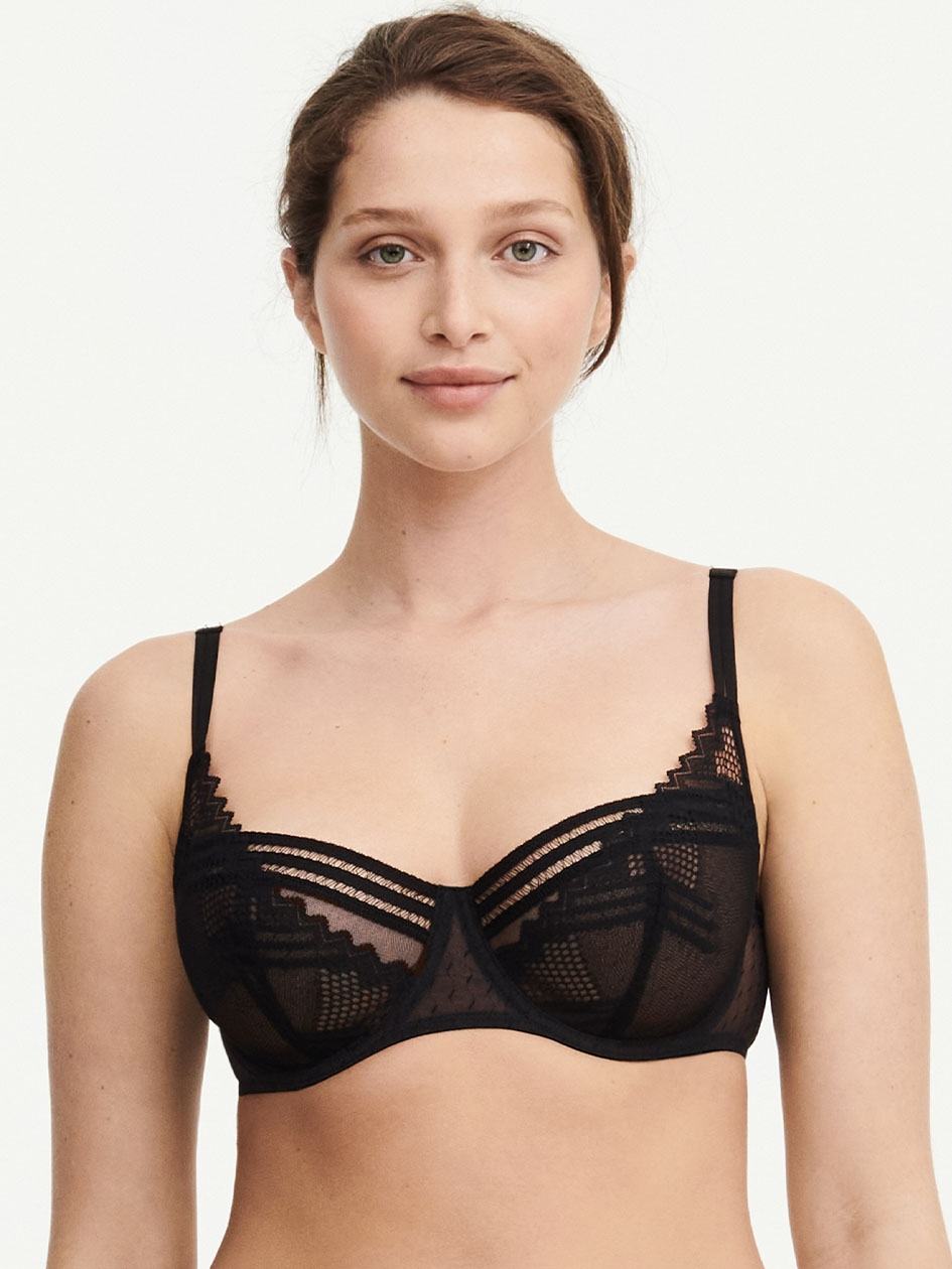 Black Women Chantelle Rodeo Demi Bras | JJM6866JF