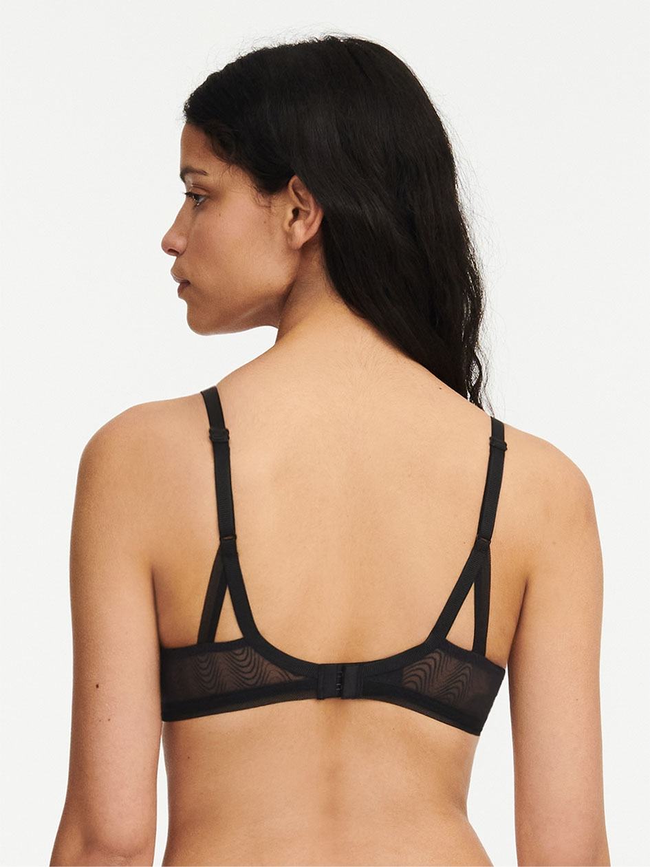 Black Women Chantelle Romane Push-Up Bra | DBY8863ZM