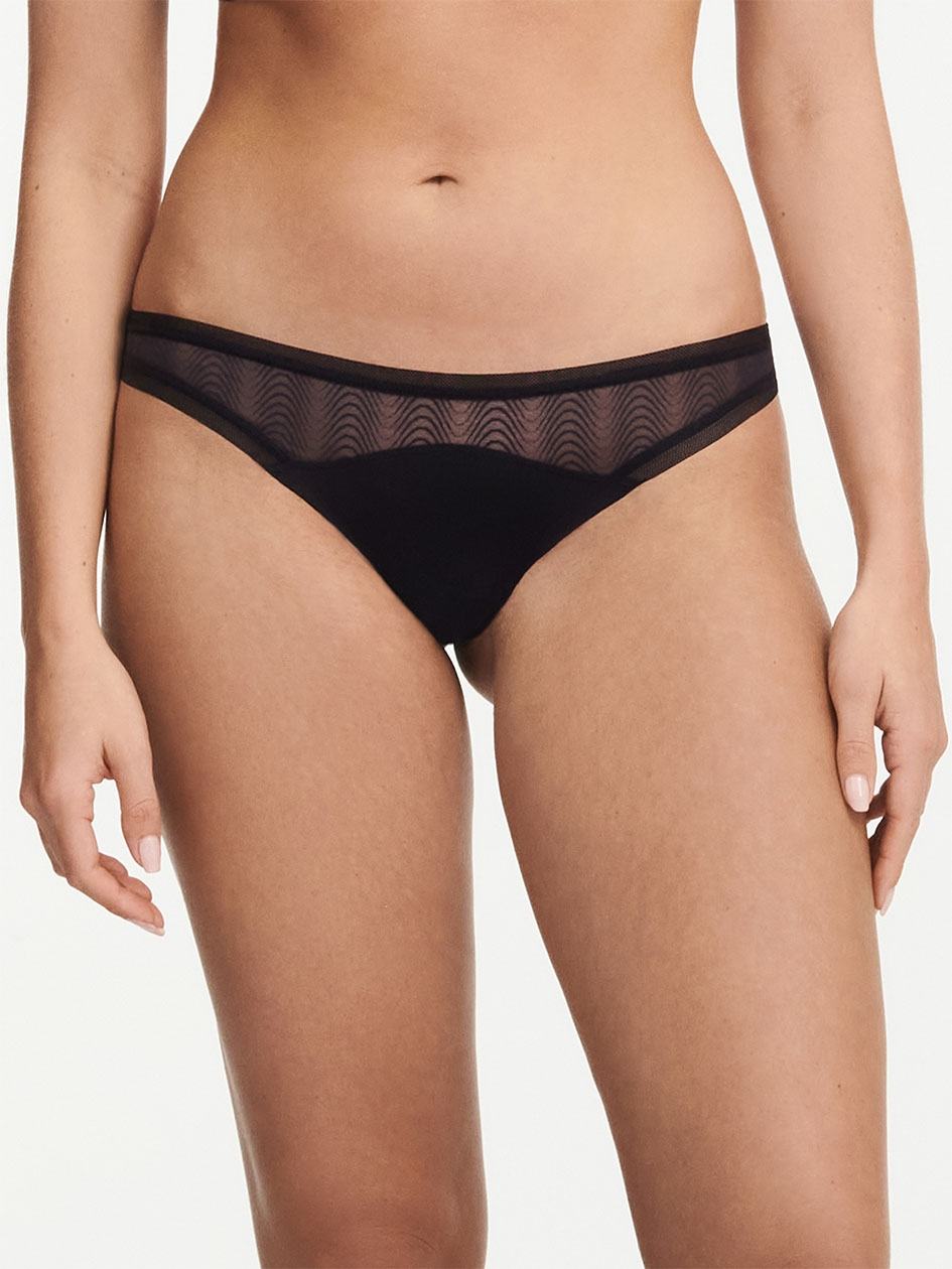 Black Women Chantelle Romane Thong Panty | CBX459SO