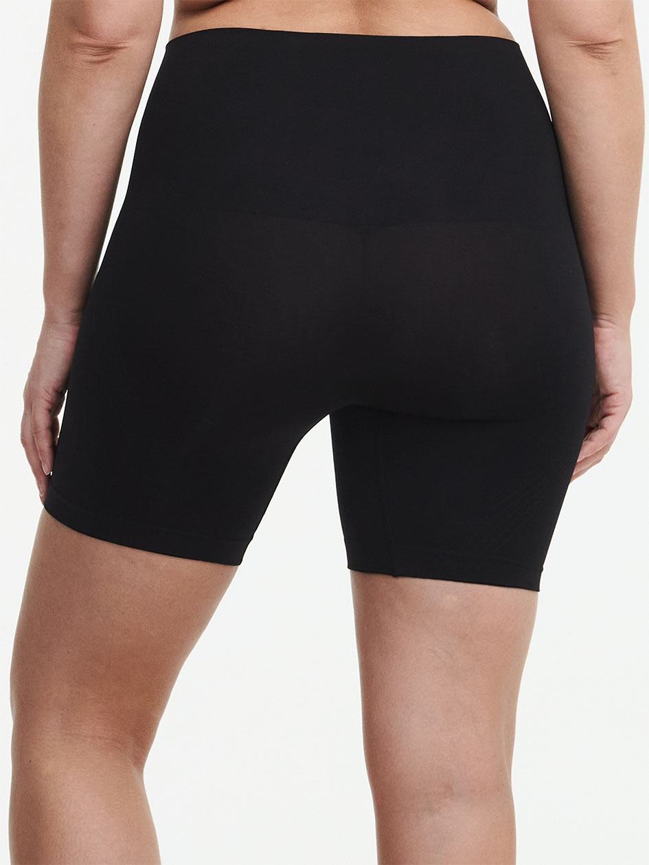 Black Women Chantelle Smooth Comfort High Waist Mid-Thigh Light Shaping Shorts | HWP4151HJ