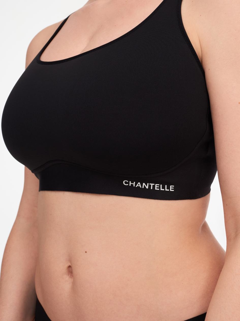 Black Women Chantelle SoftStretch AIR Lounge Sports Bra | OSN8954NC