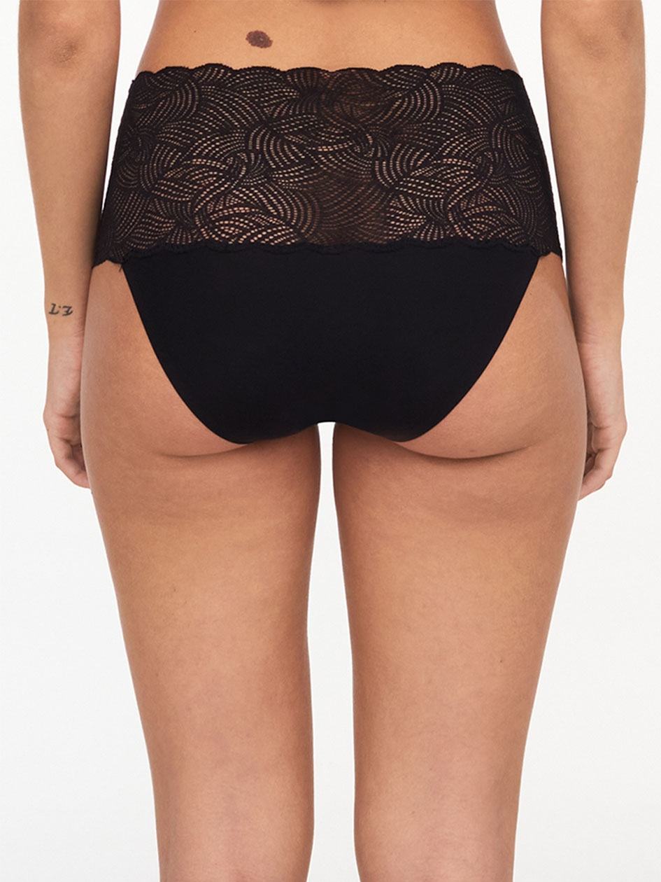 Black Women Chantelle SoftStretch Lace Briefs | LKY2466CW