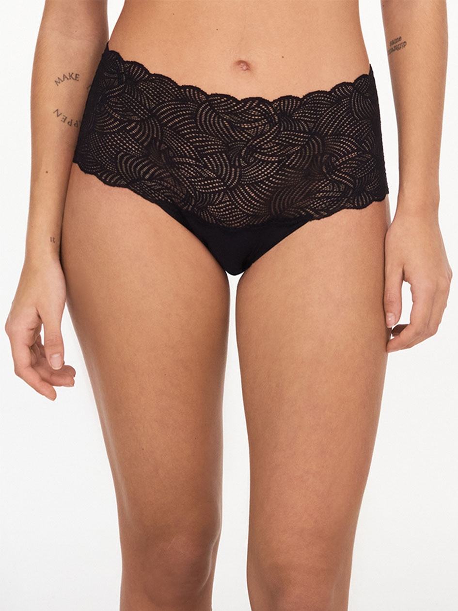 Black Women Chantelle SoftStretch Lace Briefs | LKY2466CW