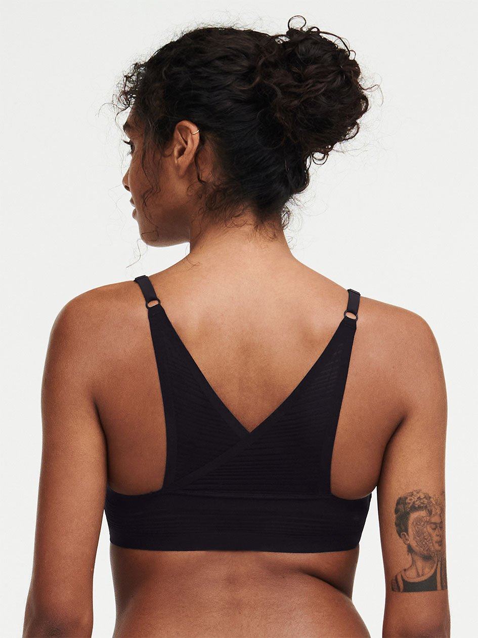 Black Women Chantelle SoftStretch Stripes Bralettes | NSF4960LU