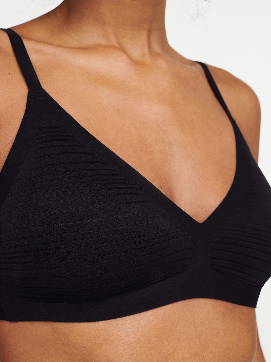 Black Women Chantelle SoftStretch Stripes Bralettes | NSF4960LU