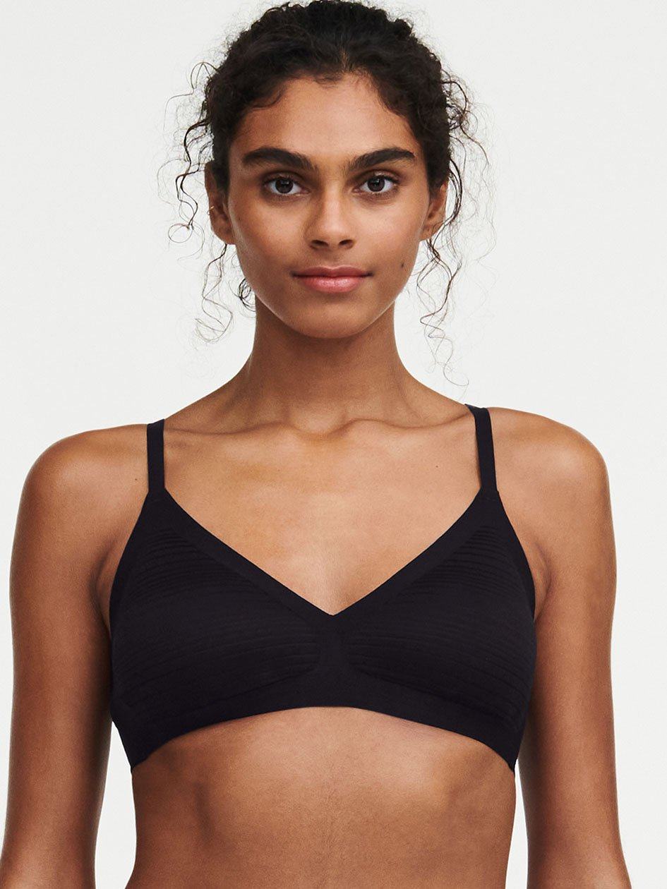 Black Women Chantelle SoftStretch Stripes Bralettes | NSF4960LU