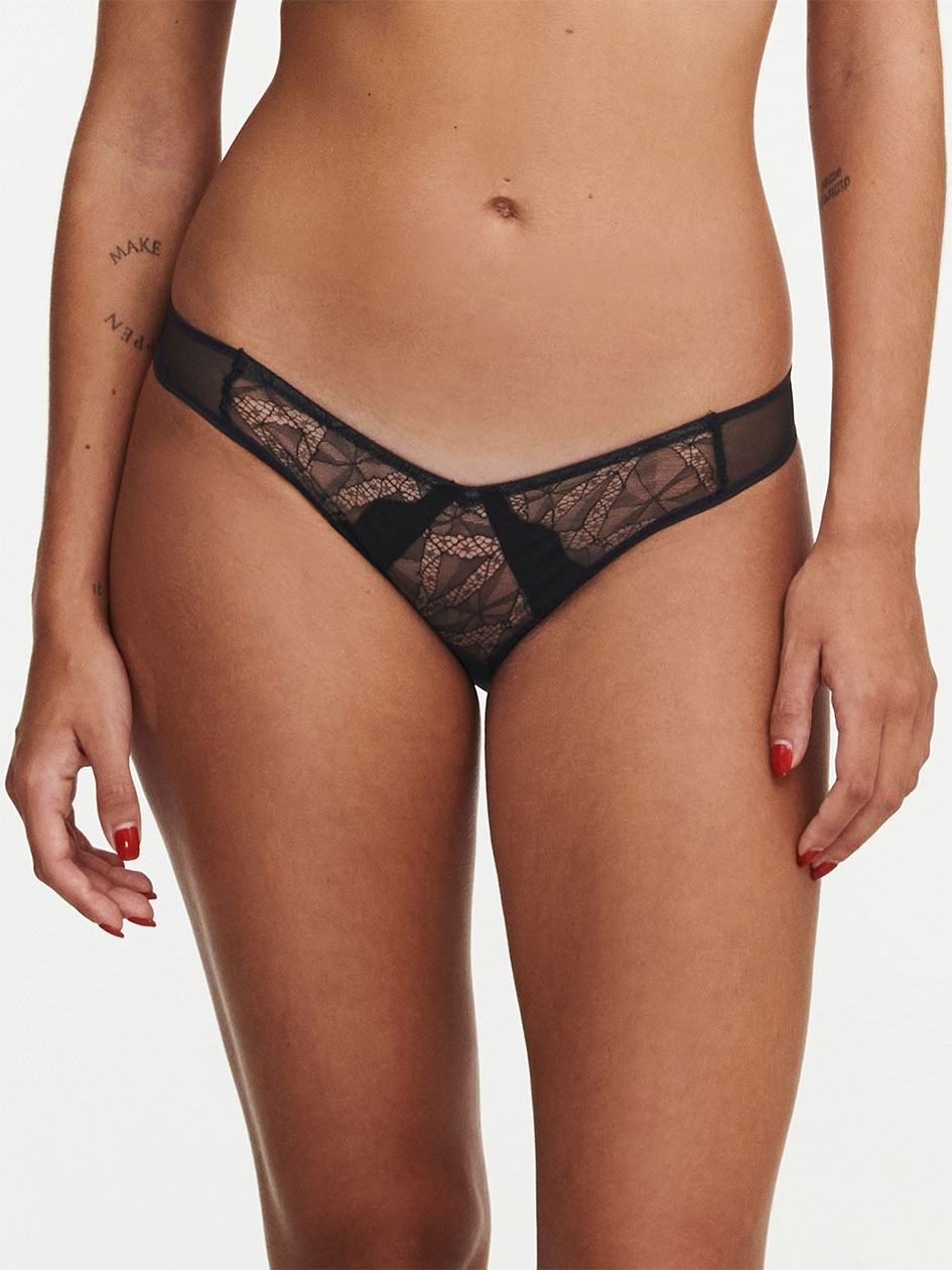 Black Women Chantelle Spark Bikini Panty | CYS2990HY