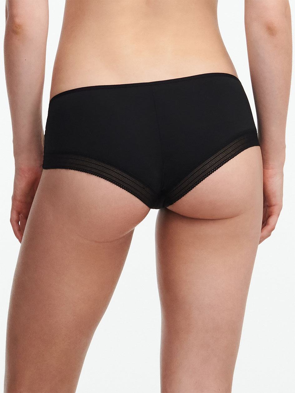 Black Women Chantelle True Lace Hipster Panty | MHU7493GI