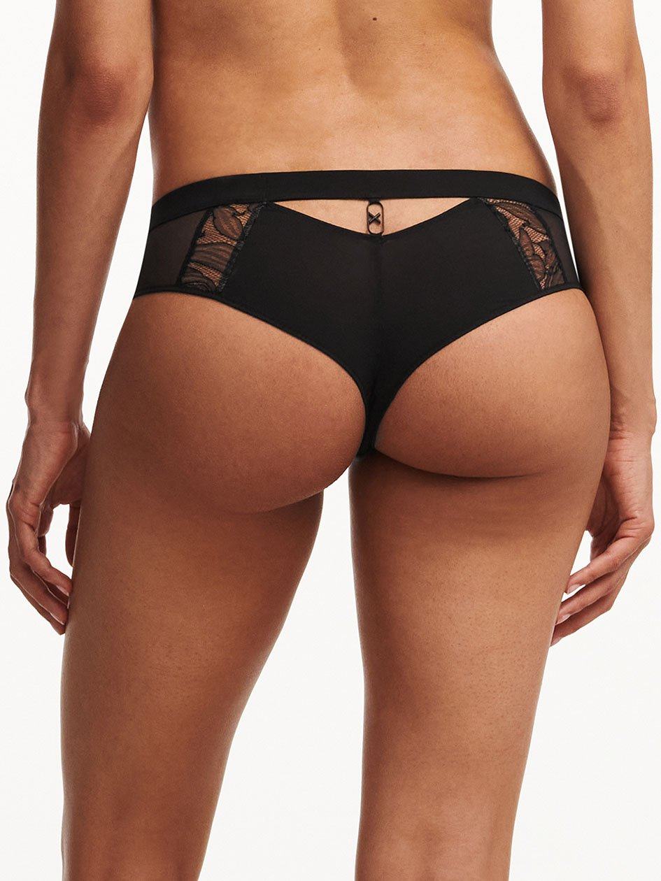 Black Women Chantelle Xtravagant Lace Hipster Panty | TWS5025BJ