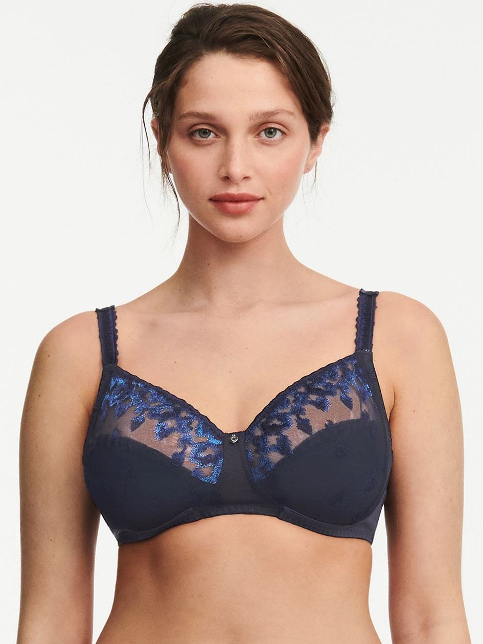 Blue Women Chantelle Bold Curve Full Coverage Wireless Bras | JGZ4553YQ