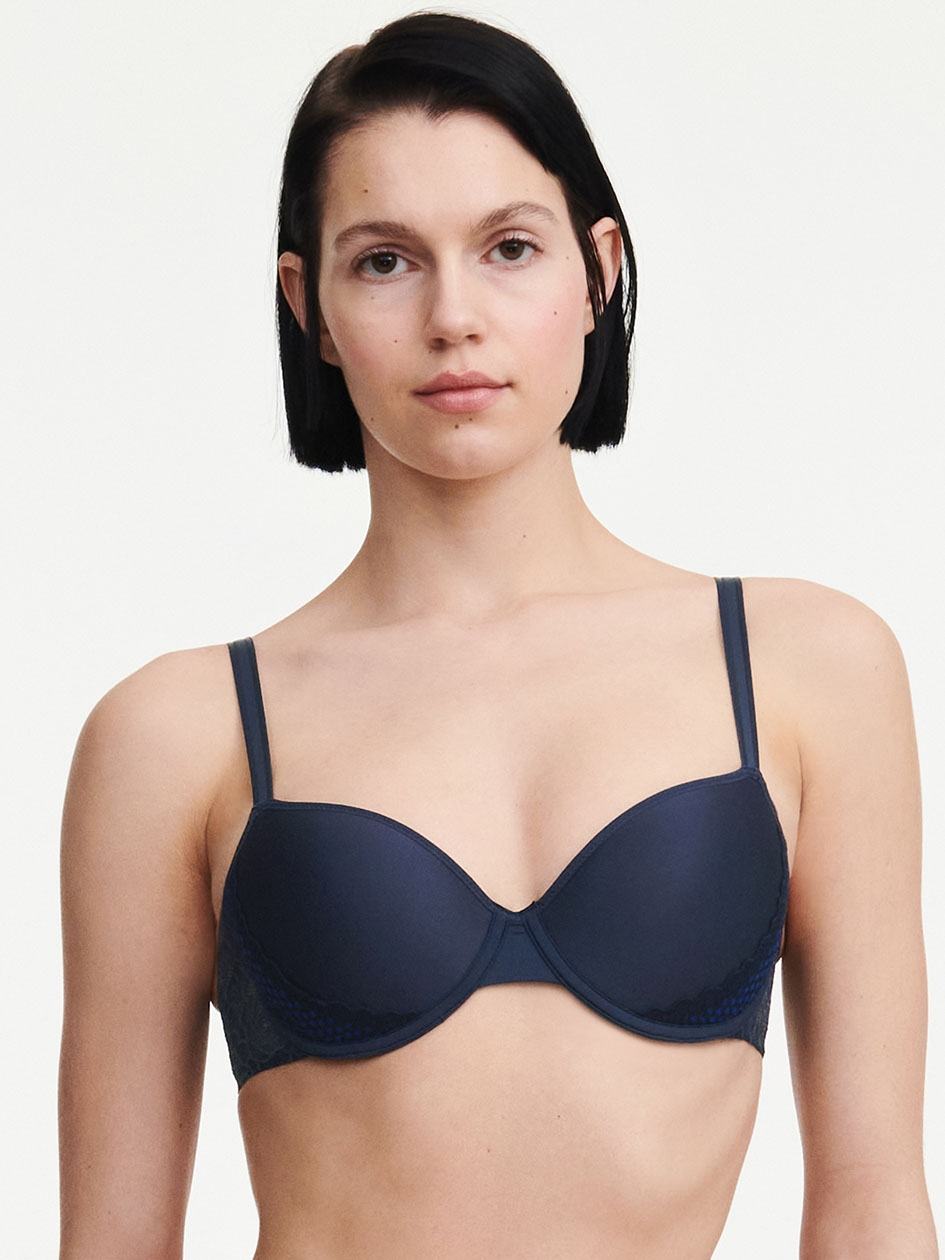 Blue Women Chantelle Pila Demi Memory Foam Bras | FHY8250IC