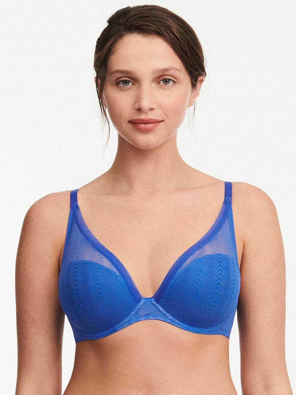 Blue Women Chantelle Romane Plunge T-Shirt Bra | BOK884YC