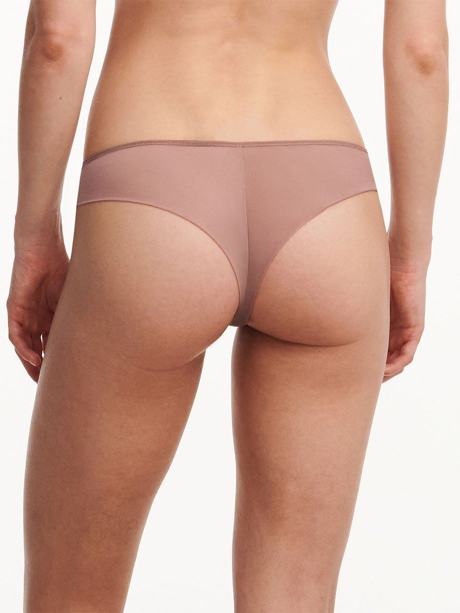 Brown Women Chantelle Naya Lace Thong Panty | NVM3498WI