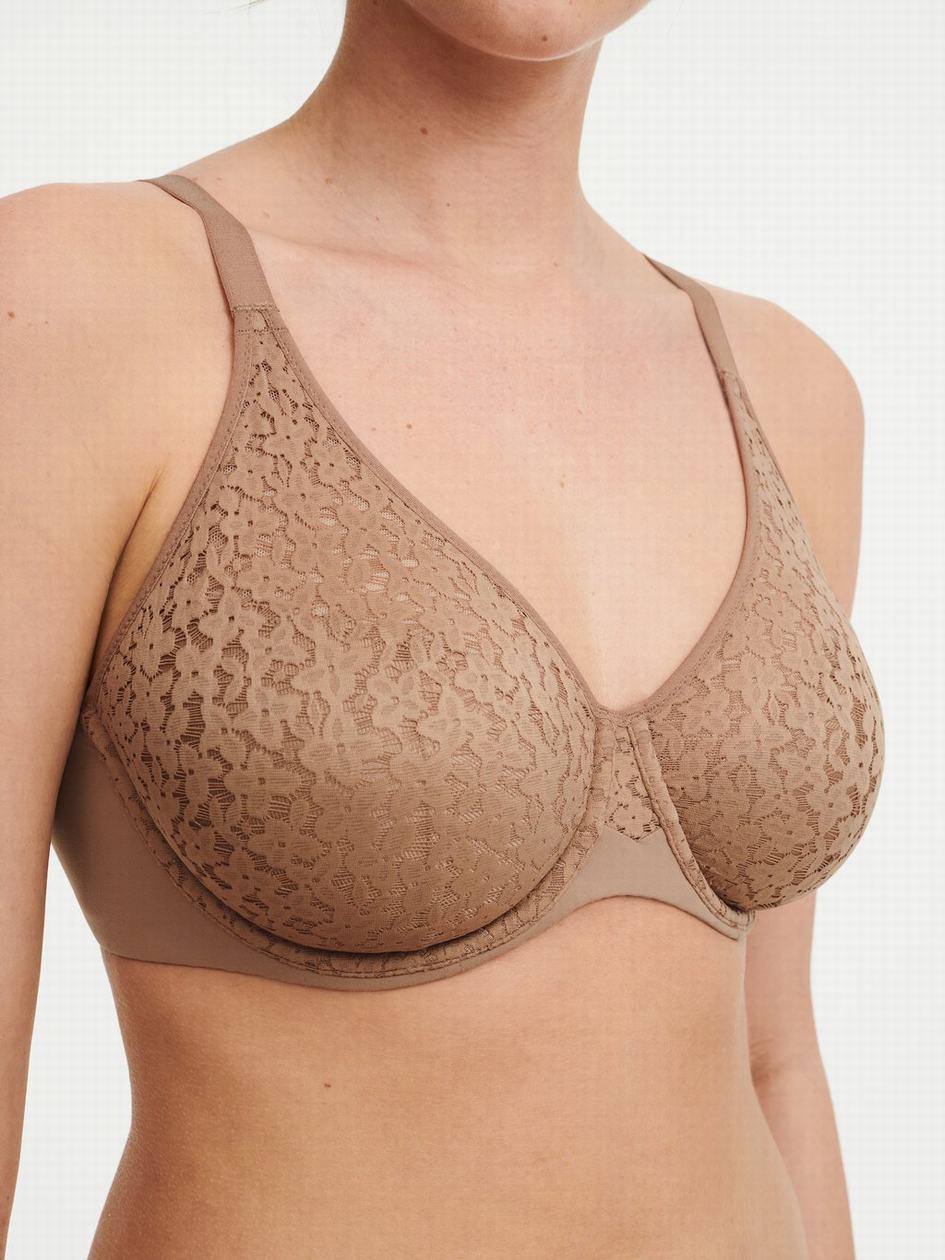 Coffee Women Chantelle Norah Comfort Underwire Bras | NJP3398XK