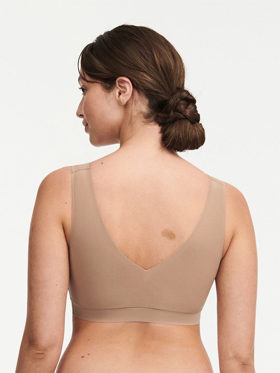 Coffee Women Chantelle SoftStretch Padded V-Neck Sports Bra | KVO2670OM