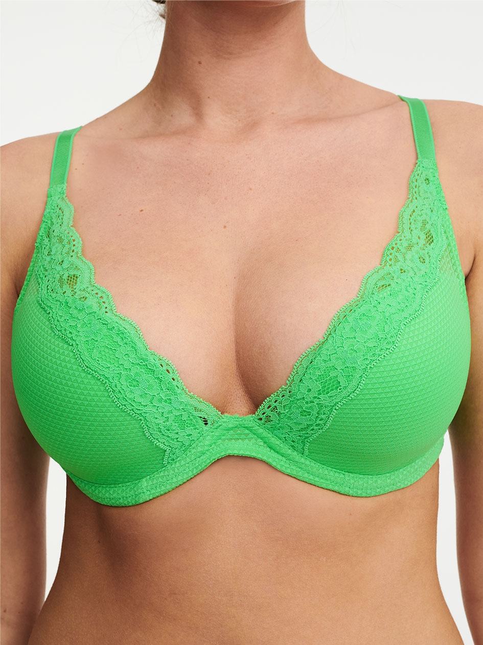 Green Women Chantelle Brooklyn Plunge Bras | IXG9084UD