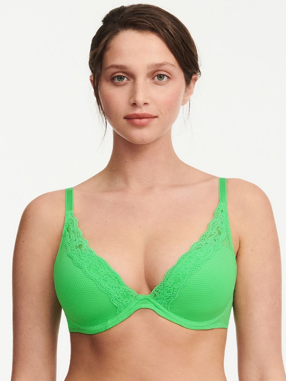 Green Women Chantelle Brooklyn Plunge Bras | IXG9084UD