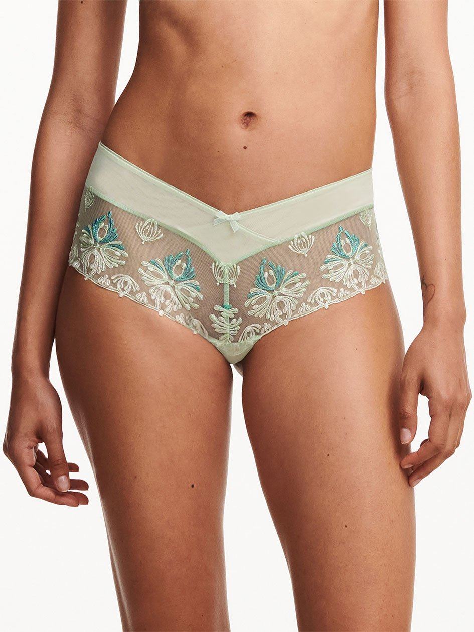 Green Women Chantelle Champs Elysees Lace Hipster Panty | YER2330NR