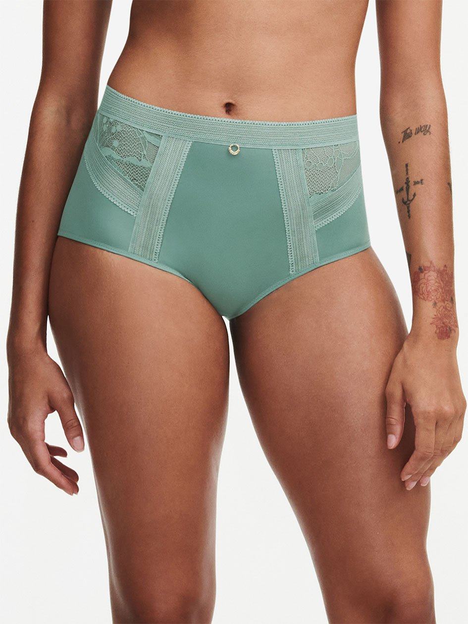 Green Women Chantelle True Lace High Waisted Briefs | VQS3261SN