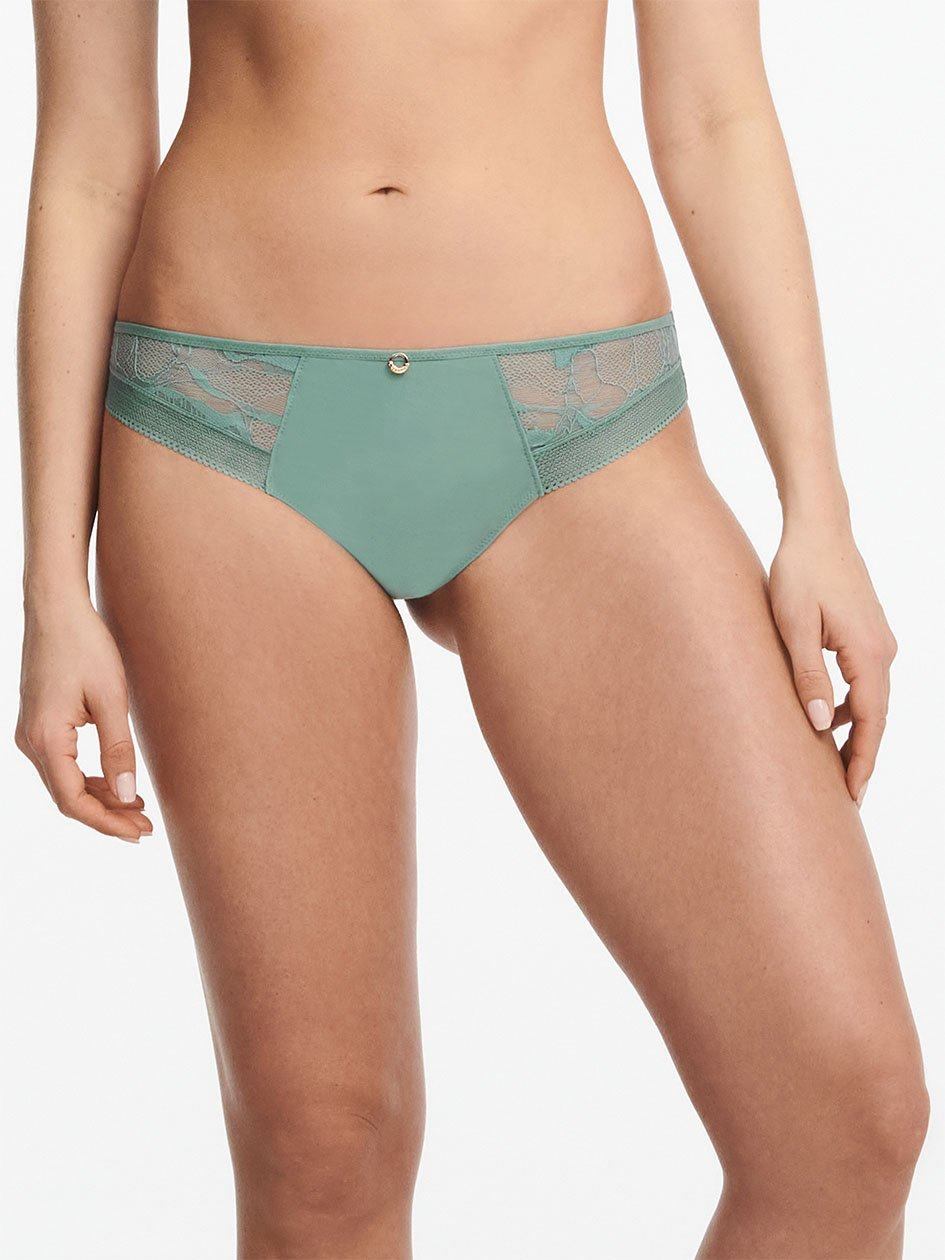 Green Women Chantelle True Lace Thong Panty | OVV8149ZX