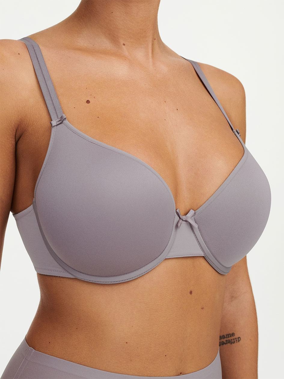 Grey Women Chantelle Basic Invisible Smooth Support T-Shirt Bra | XTU7710LS