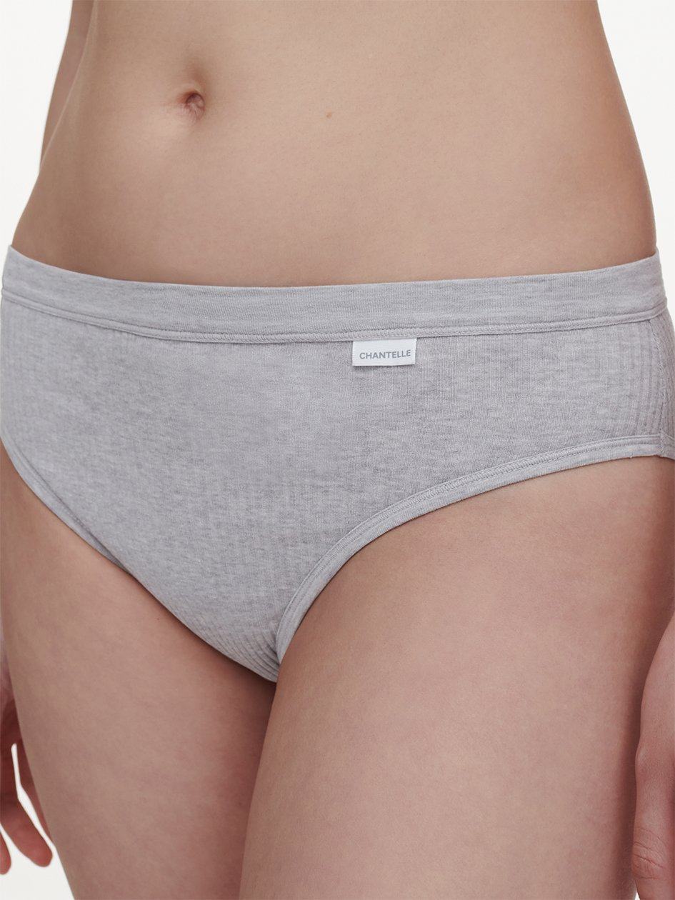 Grey Women Chantelle Cotton Comfort Hi-Cut Briefs | KGV1544LX