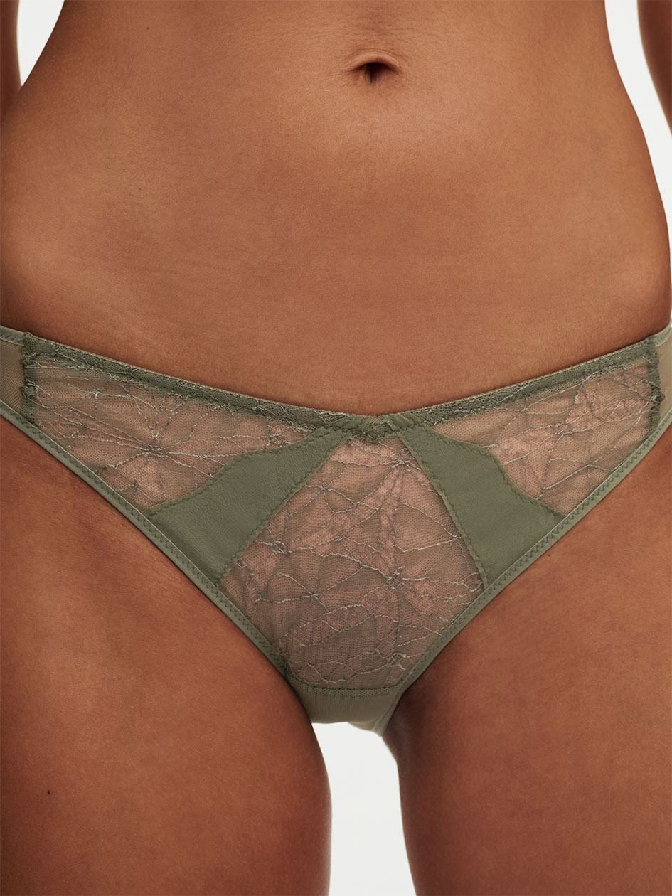 Khaki Green Women Chantelle Spark Bikini Panty | MAC4934FV