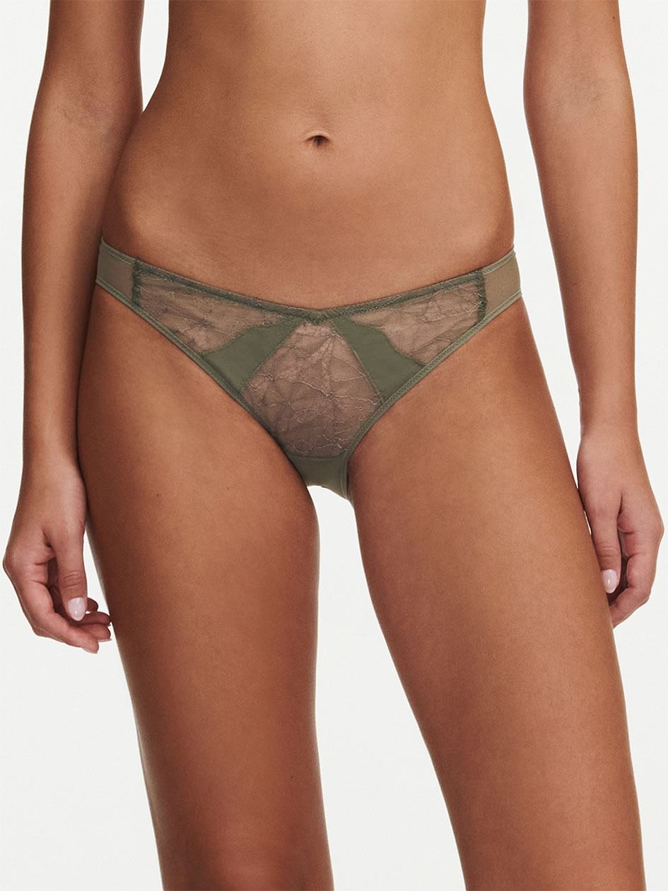 Khaki Green Women Chantelle Spark Bikini Panty | MAC4934FV